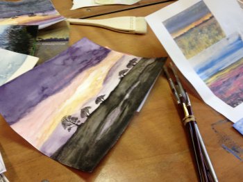 Learn watercolour painting on our coysre with Clare Tebboth