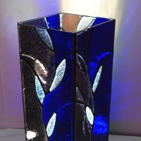 Blue Mood Stained Glass Lamp at Vitreus Art Gallery