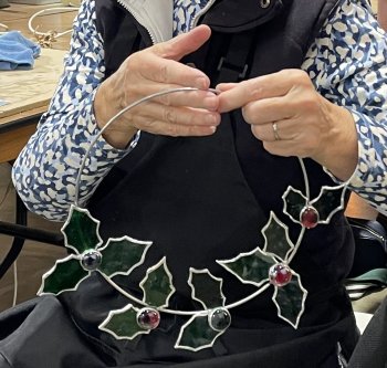 A student wreath made on this workshop