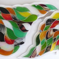 Folium - large stained glass wall art