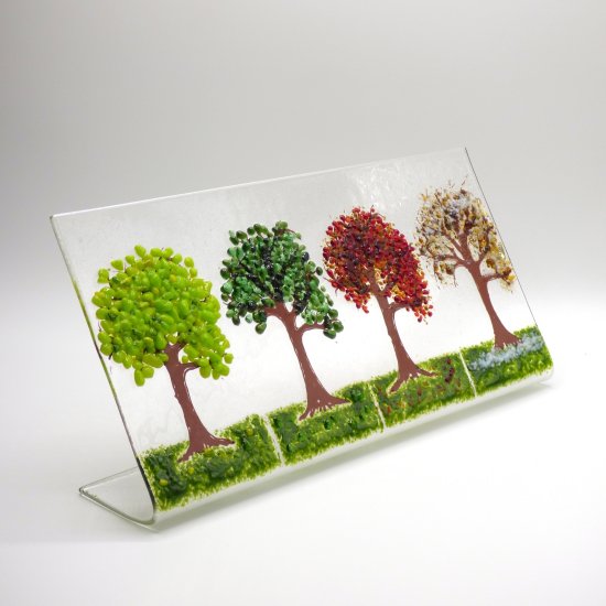 Original fused glass art by Jenny Timms of Vitreus Art, on show at the gallery near Towcester and Milton Keynes in Northants