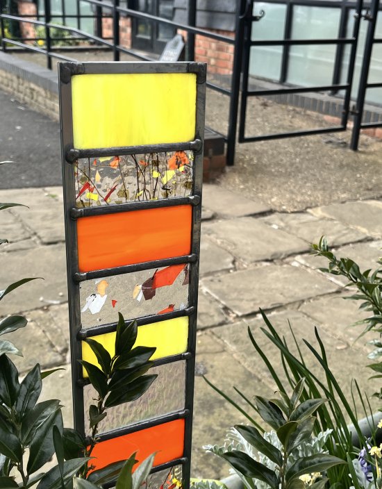 Garden Stained Glass panels by Vitreus Art