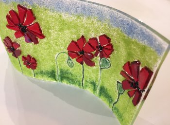 Fused glass art made by a student at Vitreus Art
