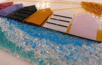 Tack fusing is a great way to give your glass art texture