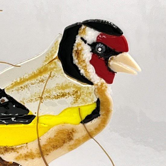 Jenny's latest British Birds Fused Glass Art - Bluetit from Vitreus Art