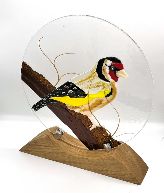 Jenny's latest British Birds Fused Glass Art - Bluetit from Vitreus Art