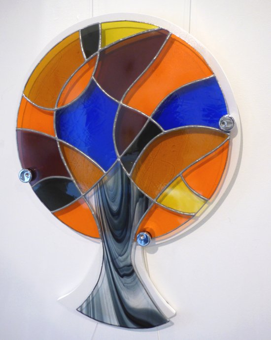 Lollipop colouyrful stained glass tree by Vitreus Art