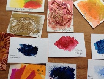 Mixed media landscapes course - inks, paints, materials