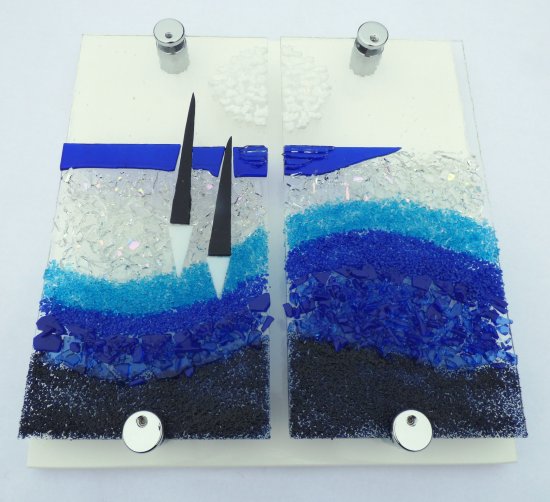 Vitreus Art - stained glass wall art in a heart design