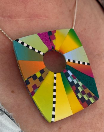 Make a fun colourful brooch in polymer clay on this workshop with Lizzi Bucklow Holt at Vitreus Art
