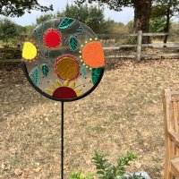 Pop Of Colour Garden Glass Art on sale now at Vitreus Art - Click to View