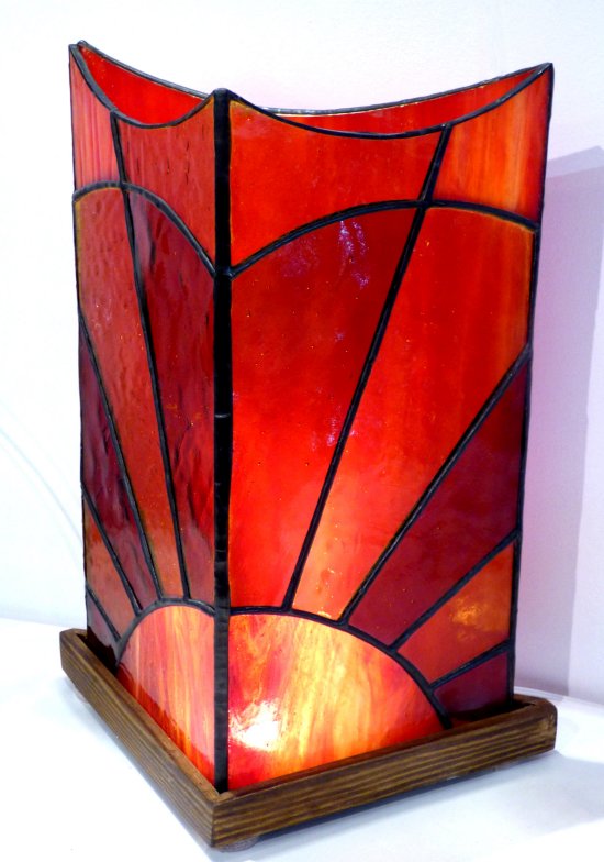 LoveLight stained glass Lamp by Mike Caddy and Vitreus Art