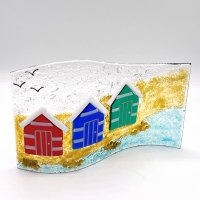 Southwold beach huts fused glass by Vitreus Art - Click to View