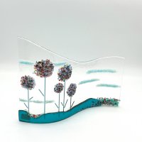 New fused glass meadow s curves by Vitreus Art - choice of designs at the gallery