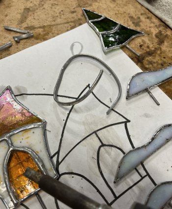 A student wreath made on this workshop