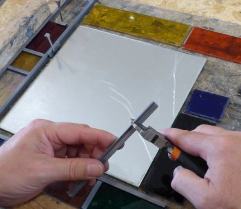 USing lead cames to make your coloured mirror