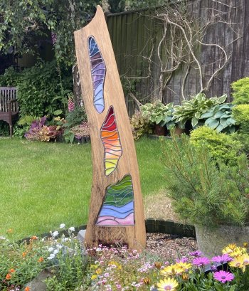 Make your own stained glass garden art!