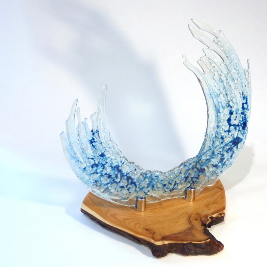 Original sea themed fused glass art by Jenny Timms of Vitreus Art, on show at the gallery near Towcester and Milton Keynes in Northants